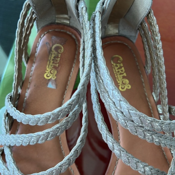 Carlos metallic light gold sandal size 8 1/2 - Picture 8 of 9